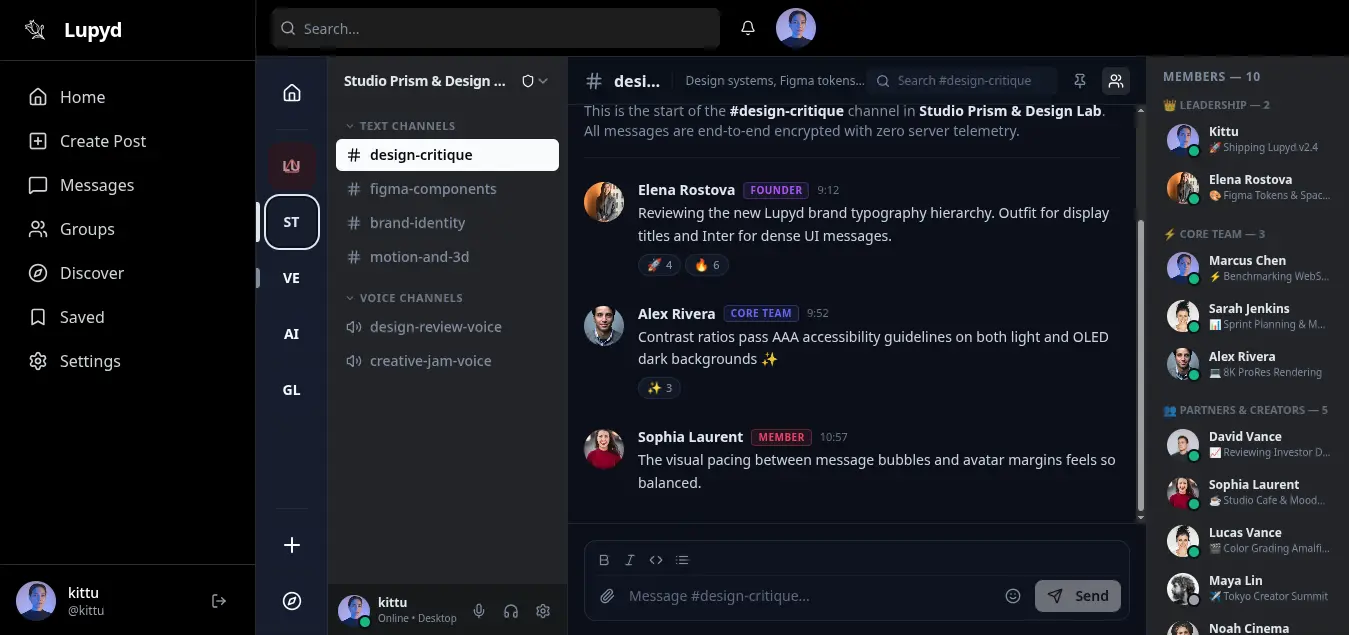 Lupyd Analytics & Insights Dashboard (Dark Mode)